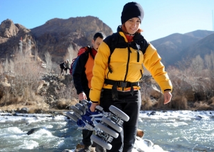 T�rkiye'de ilk buz t�rman���n� yapt�