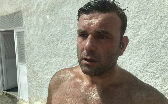 Hasta kızı için güreşti, yenilince gözyaşı döktü