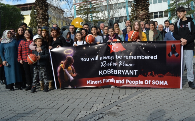 Soma'da ehit olan madencilerin aileleri, Kobe Bryant' and