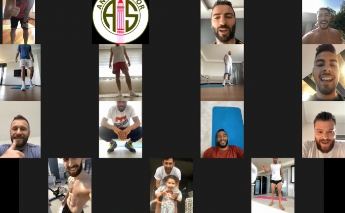 Antalyaspor, telekonferansl� antrenmanlarla tak�m ruhunu diri tutuyor