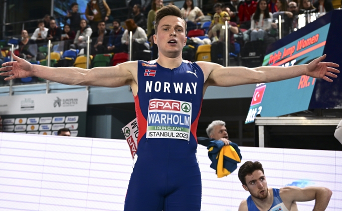 Erkekler 400 metrede �ampiyon Karsten Warholm