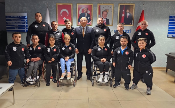 THF Ba�kan�'ndan para milli haltercileri ziyaret