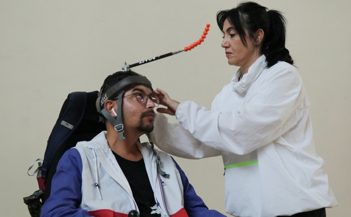 Kas hastas� milli sporcu ile hakem e�i �ampiyonaya haz�rlan�yor