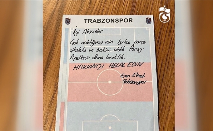 Trabzonsporlu futbolculardan �rnek davran��