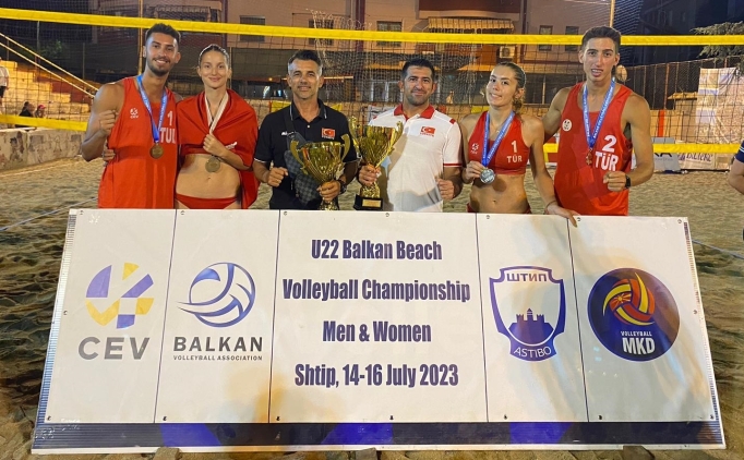 22 Ya Alt Plaj Voleybolu Balkan ampiyonas'nda birincilik!