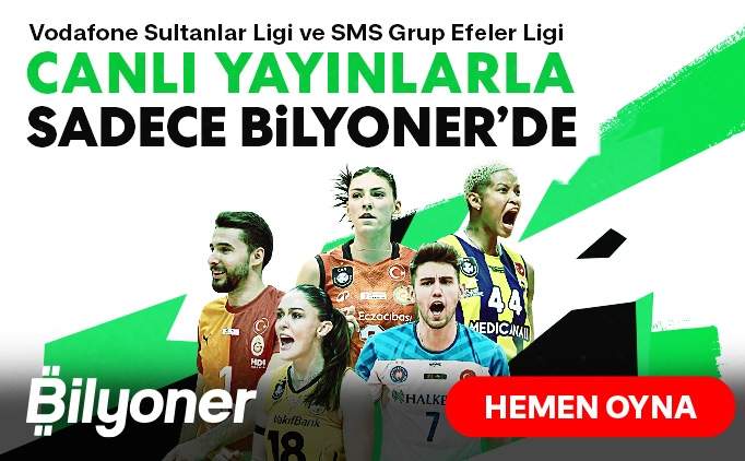 Voleybol malar artk Bilyoner'de!