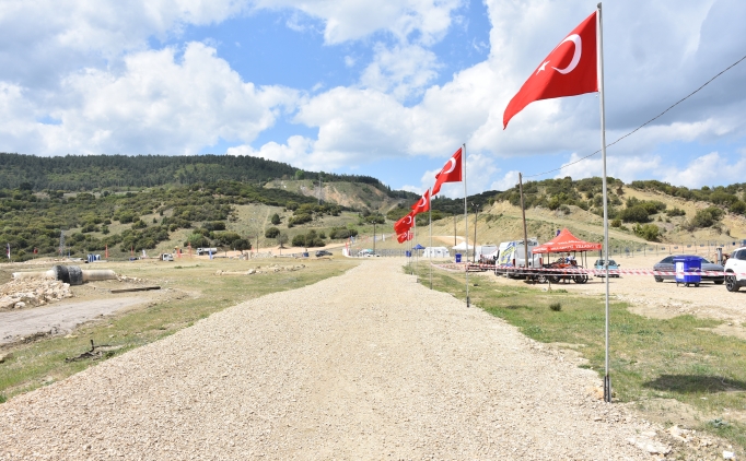 Bilecik'teki motokros pistinde hafta sonundaki yar��lar i�in haz�rl�klar tamamland�