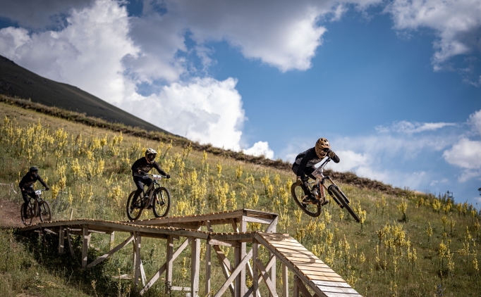 Erzurum'da bisiklet�iler �ampiyona �ncesi  antrenman yapt�