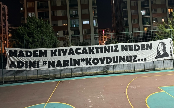 Altay taraftarndan 'Narin' pankart