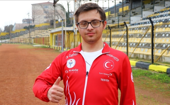 Down sendromlu milli atlet, Antalya'daki Trisome Oyunlar� i�in haz�rl�klar�n� s�rd�r�yor