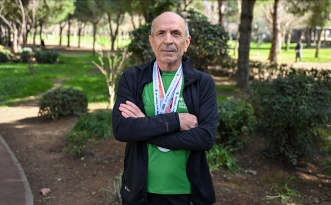 76 ya��ndaki veteran atlet, spor tutkusuyla gen�lere �rnek oluyor
