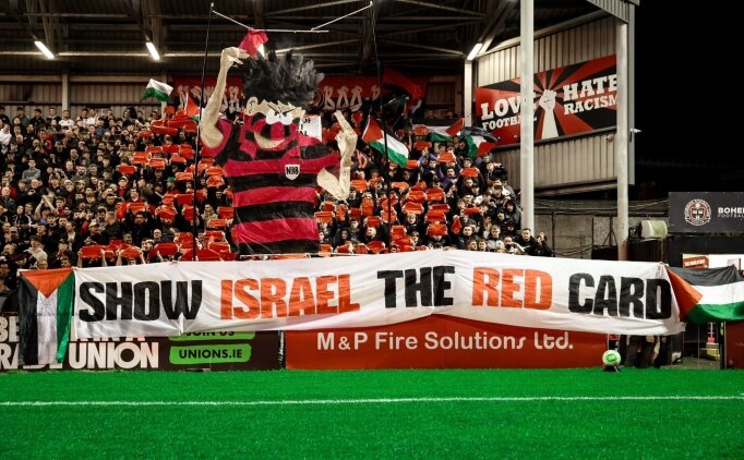 �srail'e k�rm�z� kart g�ster �a�r�s�na destekler devam ediyor