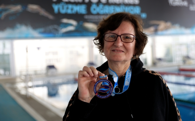 Y�zmeye 65 ya��nda ba�lay�p madalya kazand�!