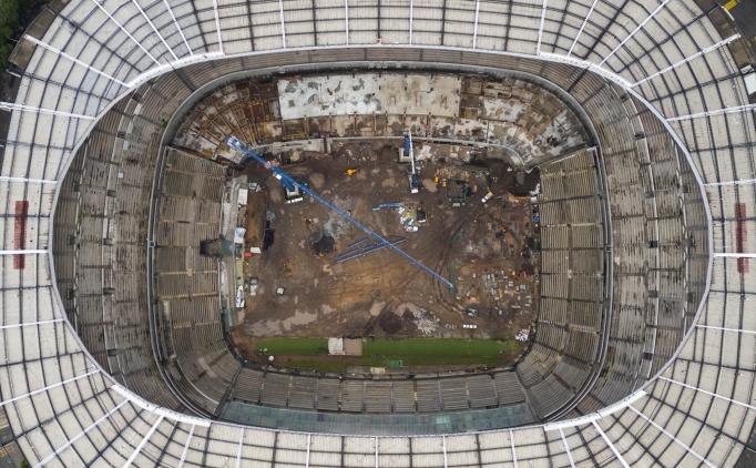 2026 FIFA D�nya Kupas�'n�n a��l�� ma��n�n oynanaca�� Azteca Stadyumu'nda tadilat �al��malar� s�r�yor