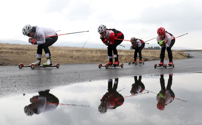 Milli sporcular, olimpiyatlara ve uluslararas msabakalara asfaltta hazrlanyor
