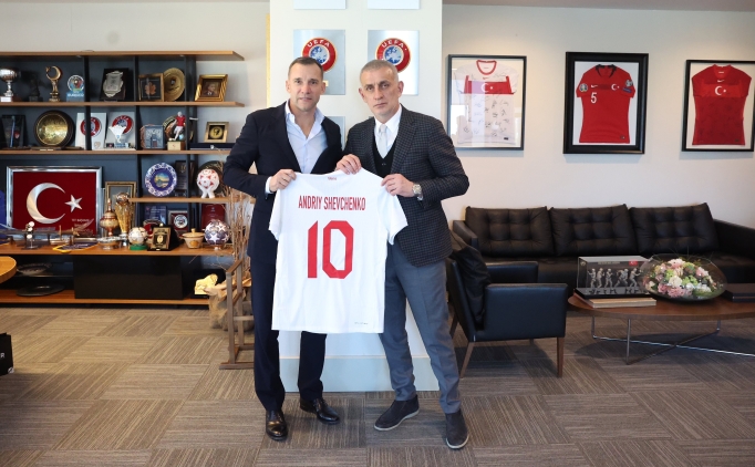 Shevchenko'dan TFF Ba�kan� Hac�osmano�lu'nu ziyaret