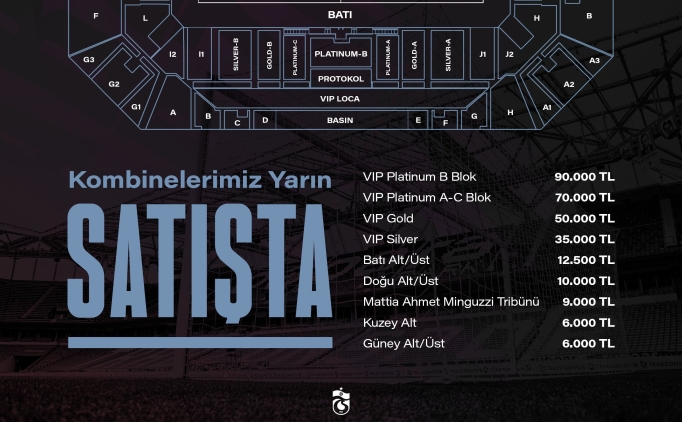 Trabzonspor'da 2025-2026 sezonu kombine biletleri sata sunulacak