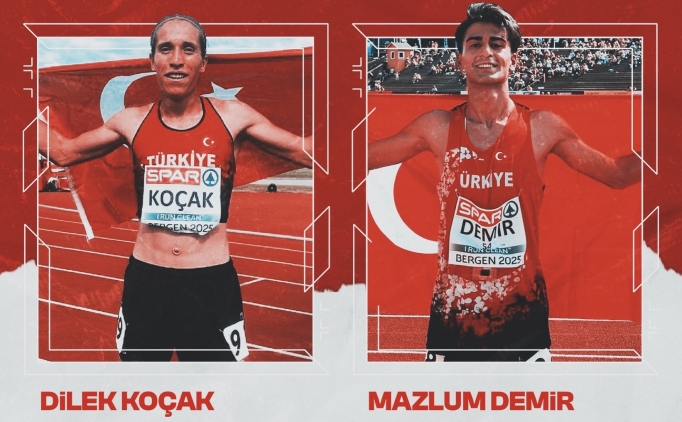 Milli atletlerden 2 alt�n madalya