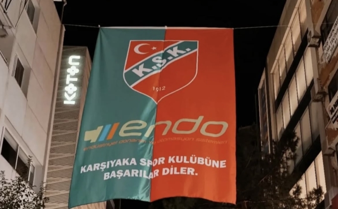 Kar��yaka bayraklarla donat�ld�