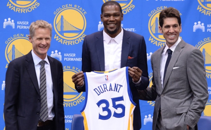 Durant: 'Warriors'a kat�ld�m ��nk� ma� ba��na 120 say� at�yorlard�'