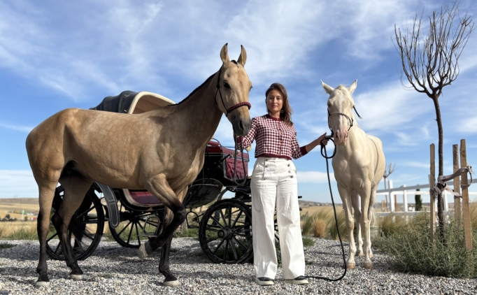 Kurdu�u �iftlikte, T�rkmen at� Ahal Teke ile sporcu yeti�tiriyor