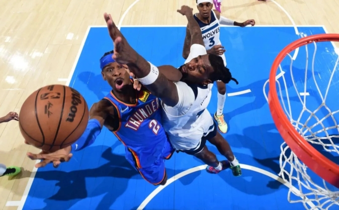NBA konferans finalinde Timberwolves'u yenen Thunder, seride 2-0 �ne ge�ti