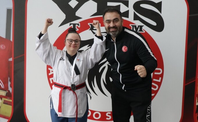 Down sendromlu tekvandocu B��ra Yolun, �ampiyonluklar istiyor!