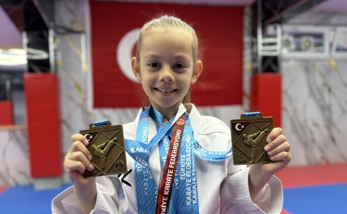 Minik milli karateci Ayza Akg�n'�n hedefi Balkan �ampiyonlu�u