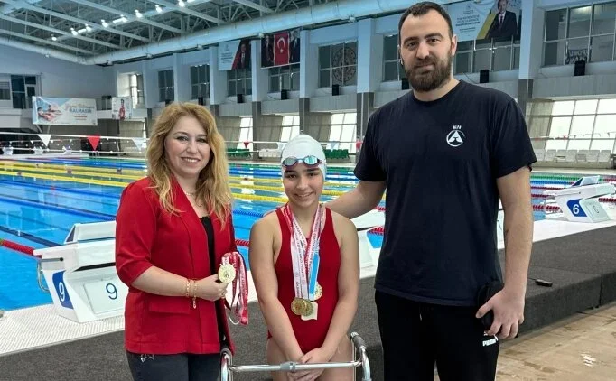 Tedavi amac�yla ba�lad��� y�zmede 6 T�rkiye �ampiyonlu�u kazand�