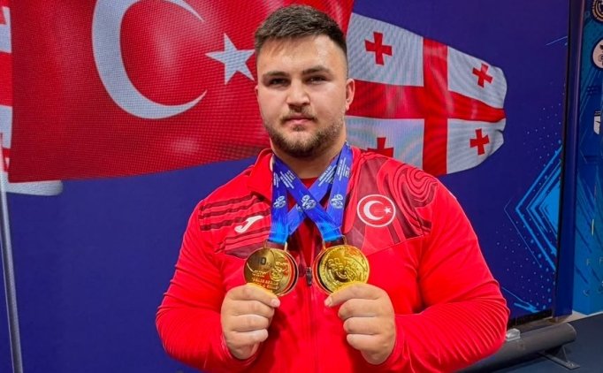 Milli halterci Selahattin Alt�n'dan 2 alt�n madalya