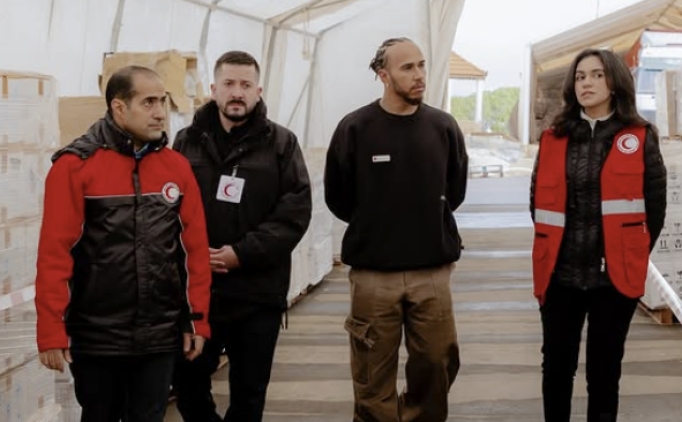 Lewis Hamilton'dan Gazze halk� i�in �rd�n'e ziyaret