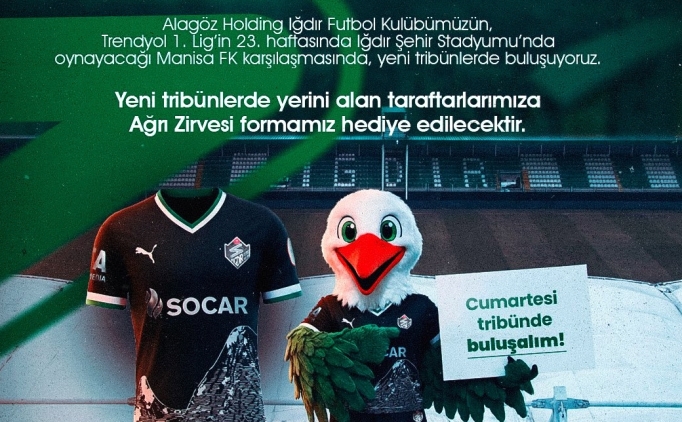 I�d�r, Manisa ma��na gelecek taraftarlara forma da��tacak