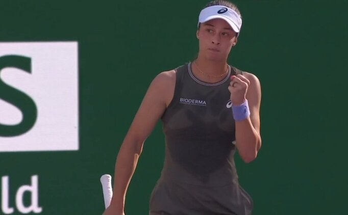 Zeynep S�nmez Hindistan'da Indian Wells'te ilk turu ge�ti