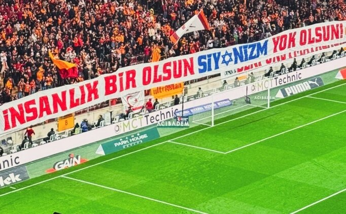Galatasaray trib�nlerinden siyonizme tepki