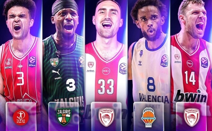EuroLeague'de normal sezonun en iyi 5'i belli oldu