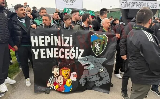 Kocaelispor taraftar�, TFF'ye siyah �elenk b�rakt�!