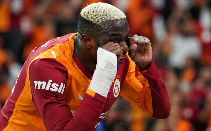 Osimhen'den Fenerbah�e'ye gol� sonras� 'a�lama' hareketi