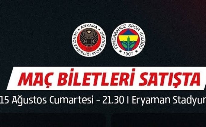 Gen�lerbirli�i-Fenerbah�e ma��n�n biletleri sat��ta!