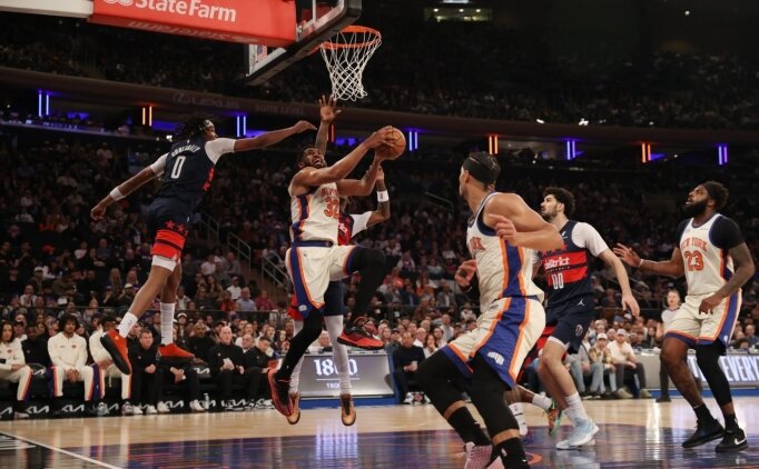NBA'de Knicks, Wizards'� 145-113 yenerek �st �ste 6. galibiyetini ald�