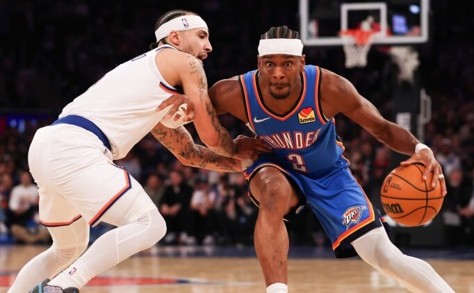 NBA'de Thunder, Knicks'i deplasmanda 103-100 ma�lup etti