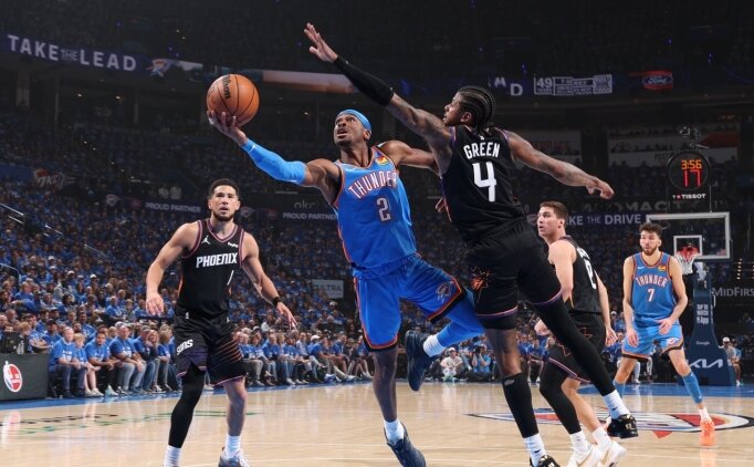 NBA play-off'lar�nda Thunder, Suns'� 35 say� farkla yenerek seride 1-0 �ne ge�ti