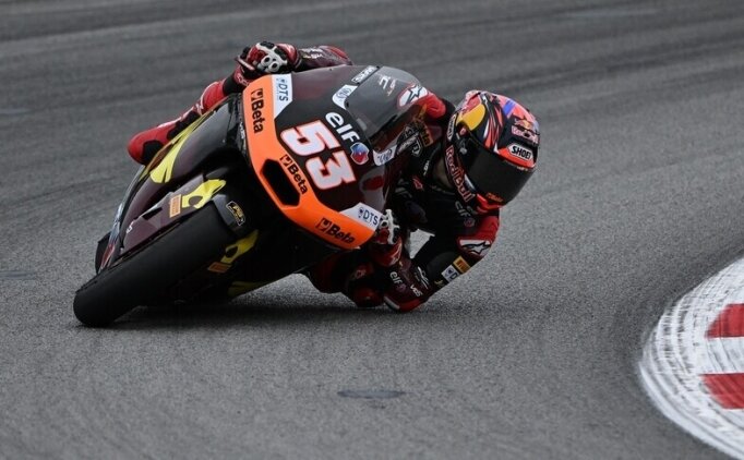 Milli motosiklet�i Deniz �nc�, Moto2 Hollanda yar���n� tamamlayamad�