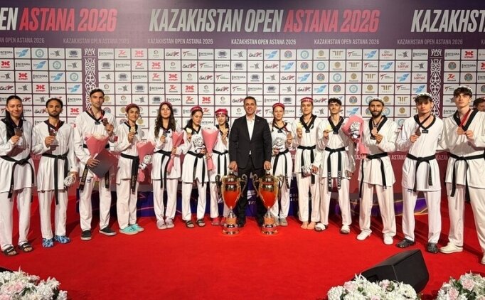 Milli tekvandoculardan Astana'da 14 madalyal�k ba�ar�