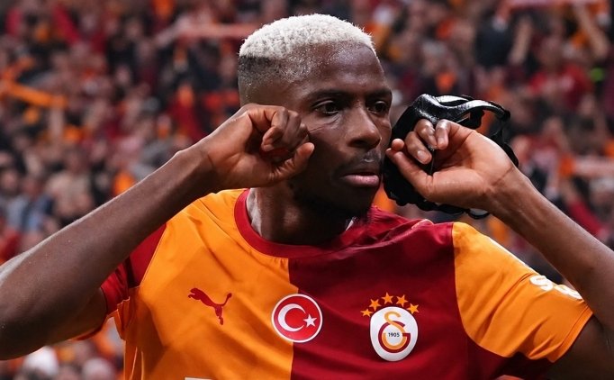 Osimhen'den derbide dikkat �eken gol sevinci