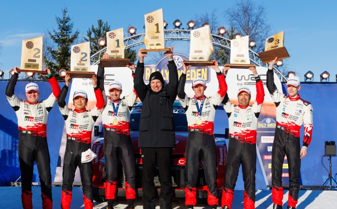 Toyota Gazoo Racing, �sve� Rallisi'nde ilk 4 s�ray� ald�