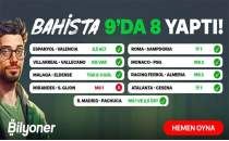 Bilyoner'de Bahista'dan 9'da 8 doru tahmin!