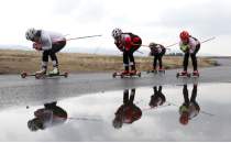 Milli sporcular, olimpiyatlara ve uluslararas msabakalara asfaltta hazrlanyor