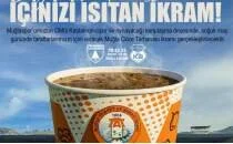 Mu�laspor'dan ma�a gelen taraftara tarhana �orbas� ikram�