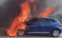 Samsunsporlu Musaba'nn kulland ara alev ald