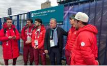 Bakan Bak'tan sporcular�m�za ziyaret